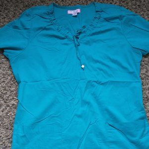 Koi Teal Scrub Set